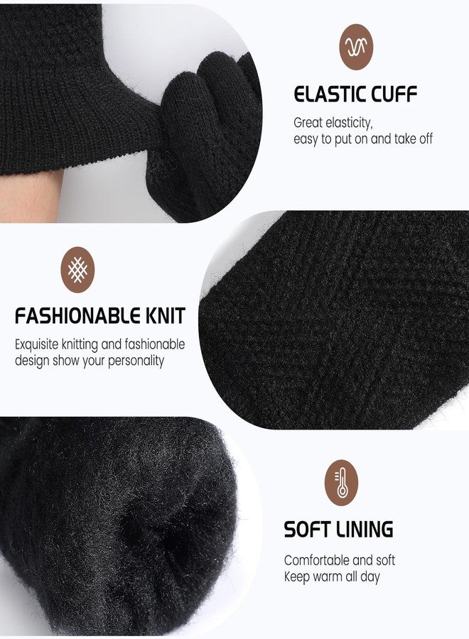 Tavaleu Womens Winter Gloves - Gloves for Women Cold Weather, Warm Touch Screen Fleece Lined Glove, Elastic Cuff Knit Glove - Image 4